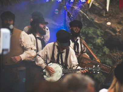 Old Time Sailors band playing live on stage